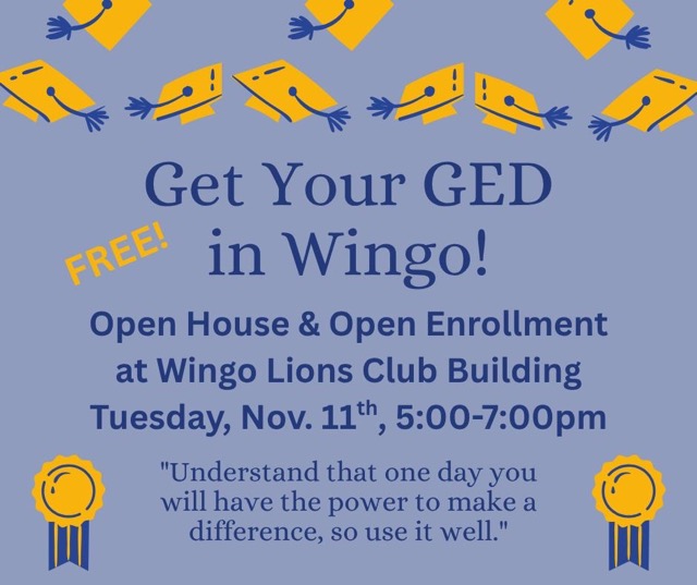 Wingo Lions Club to Host Open House for New GED Classes