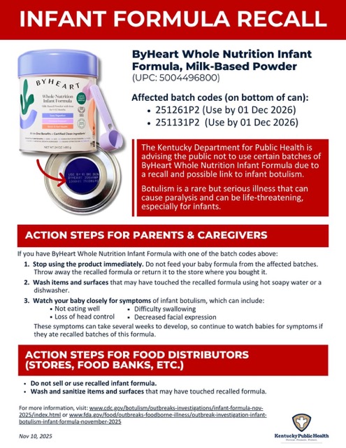 Baby Formula Recall