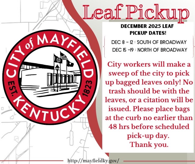 Leaf Pick-up Dates Announced