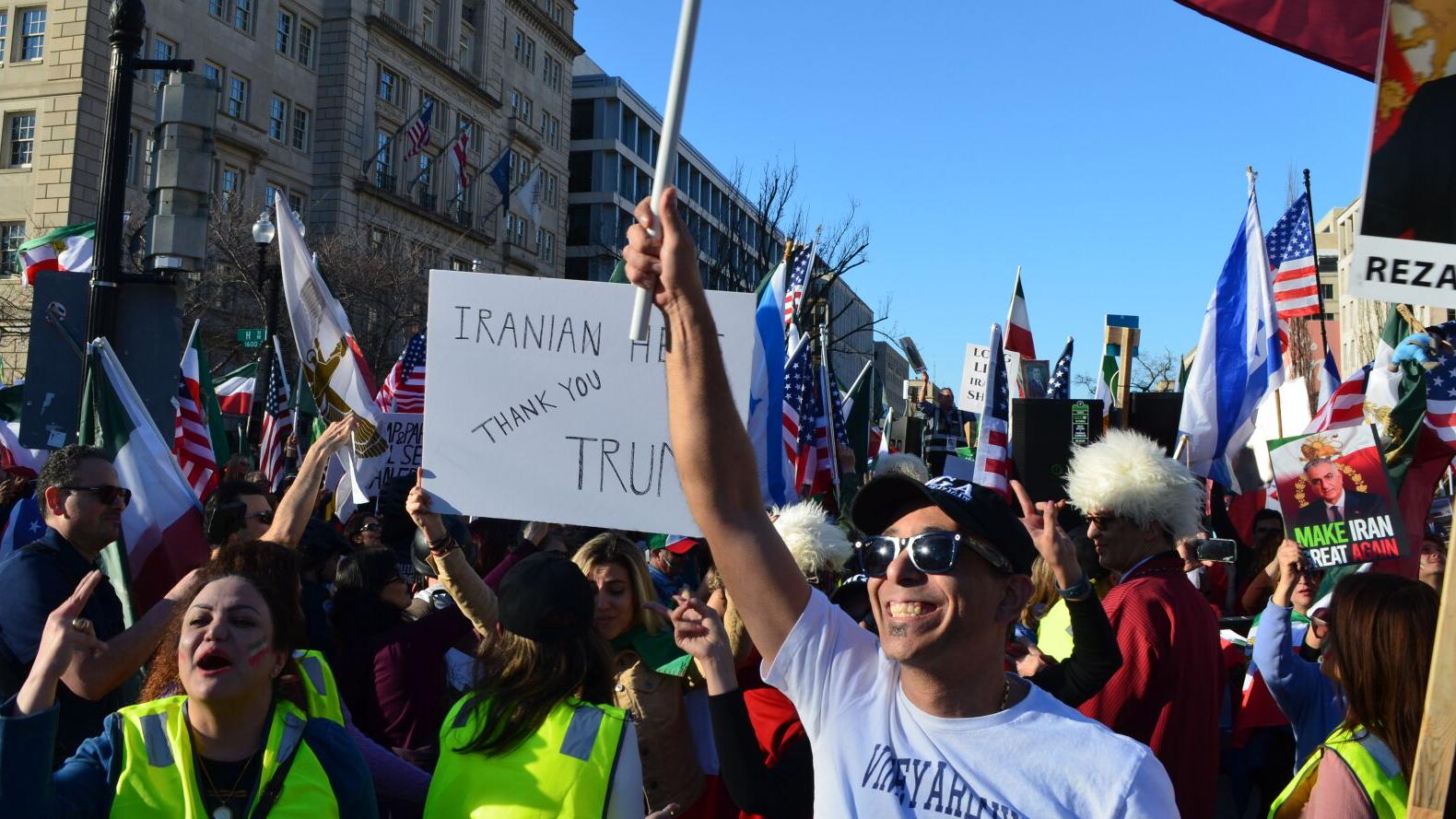 Iranians clash with protestors over U.S. strikes